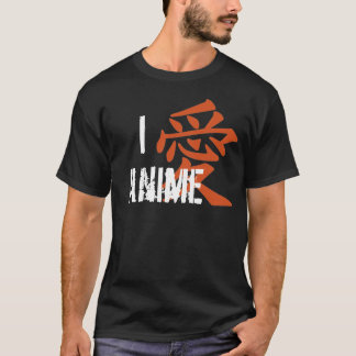 Camiseta I Love (kanji) Anime