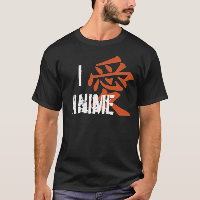 Camiseta I Love (kanji) Anime (Anverso)