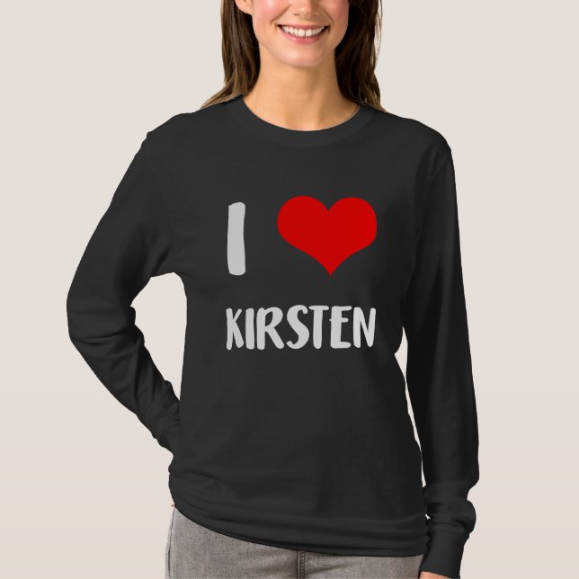 Camiseta I love KIRSTEN  valentine guy heart Anniversary 6 (Anverso)