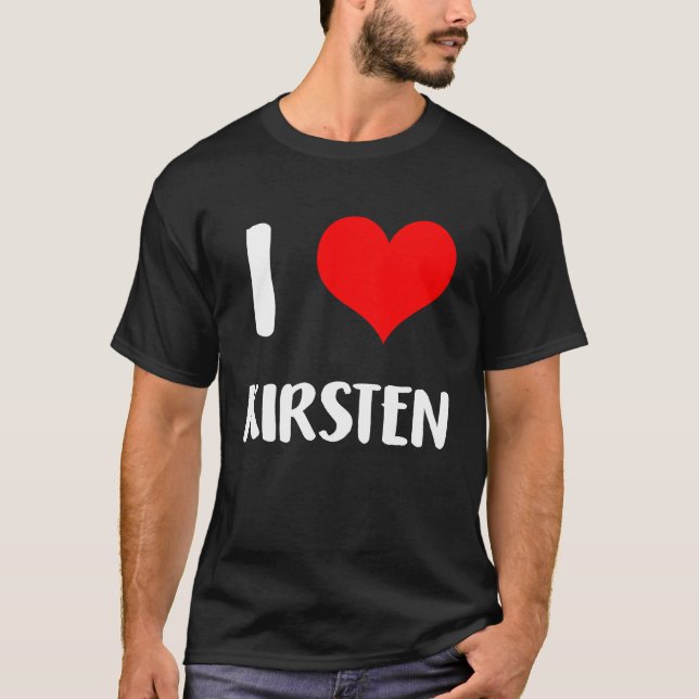 Camiseta I love KIRSTEN  valentine guy heart Anniversary 6 (Anverso)