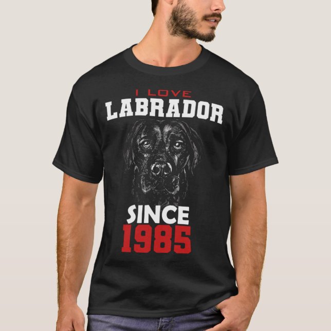 Camiseta I love labrador since 1985 (Anverso)