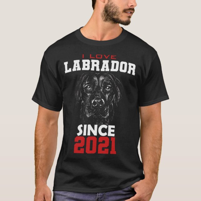 Camiseta I love labrador since 2021 (Anverso)