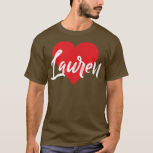 Camiseta I Love Lauren First Name Tshirt I Heart Named