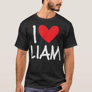 Camiseta I Love Liam Name Heart Personalized Men Guy BFF Fr