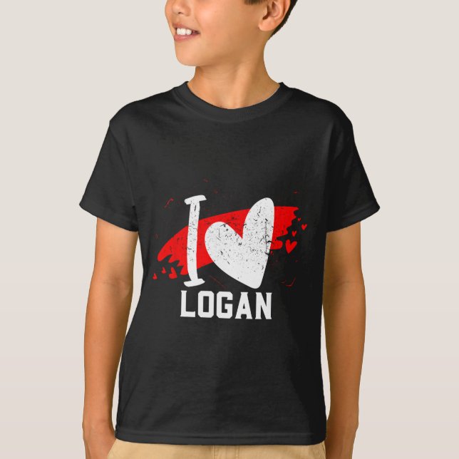 Camiseta I Love Logan I Heart Logan  (Anverso)