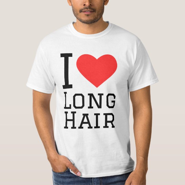 Camiseta I love long hair (Anverso)
