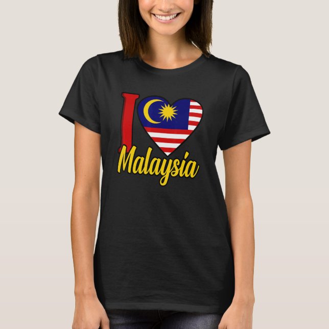 Camiseta I Love Malaysia Flag (Anverso)