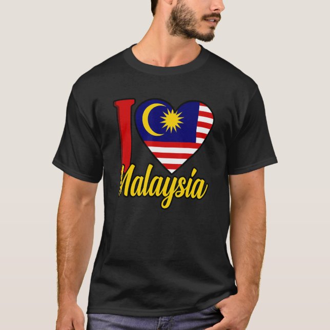 Camiseta I Love Malaysia Flag (Anverso)