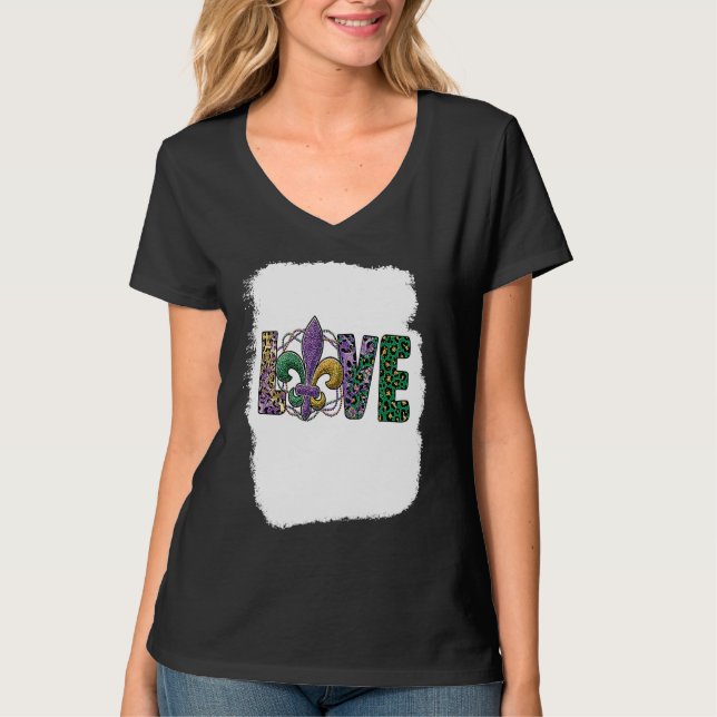 Camiseta I Love Mardi Gras  Carnival Party mardi gras (Anverso)