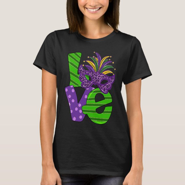 Camiseta I Love Mardi Gras  Mardi Gras  For Girls (Anverso)