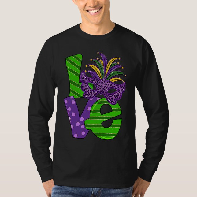Camiseta I Love Mardi Gras  Mardi Gras  For Girls (Anverso)