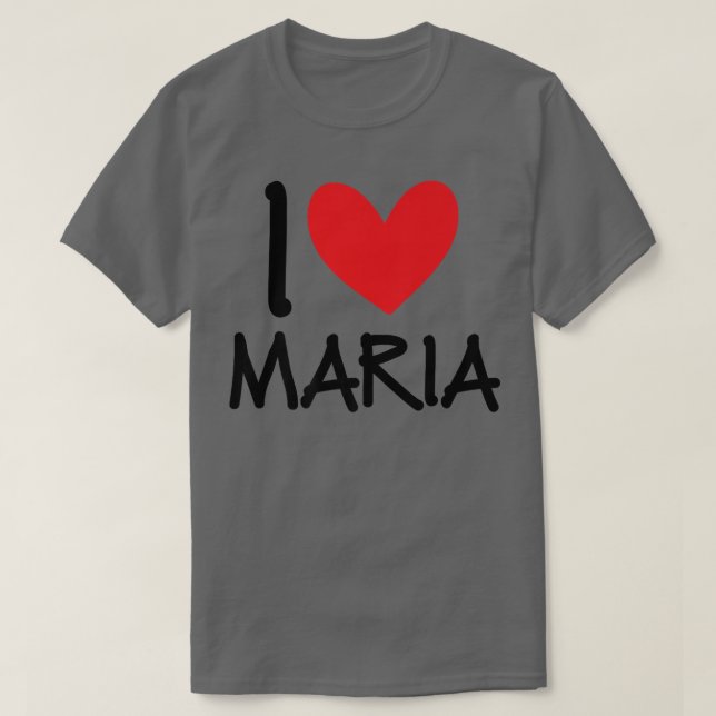 Camiseta I Love Maria Name Personalized Girl Woman BFF Frie (Diseño del anverso)