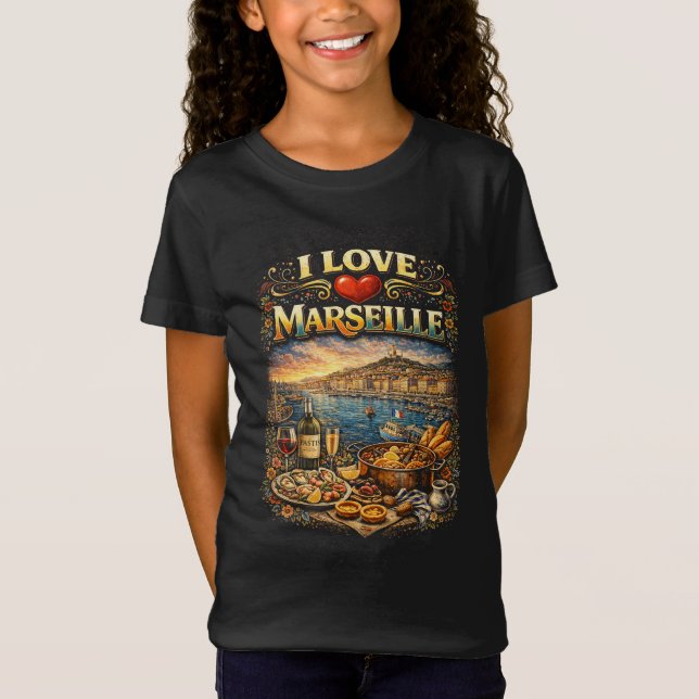 Camiseta I love Marseille (Anverso)