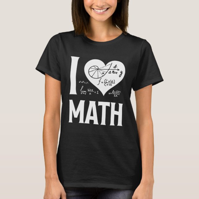Camiseta I Love Math  2 (Anverso)
