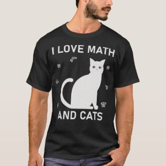 Camiseta I Love Math And Cats christmas