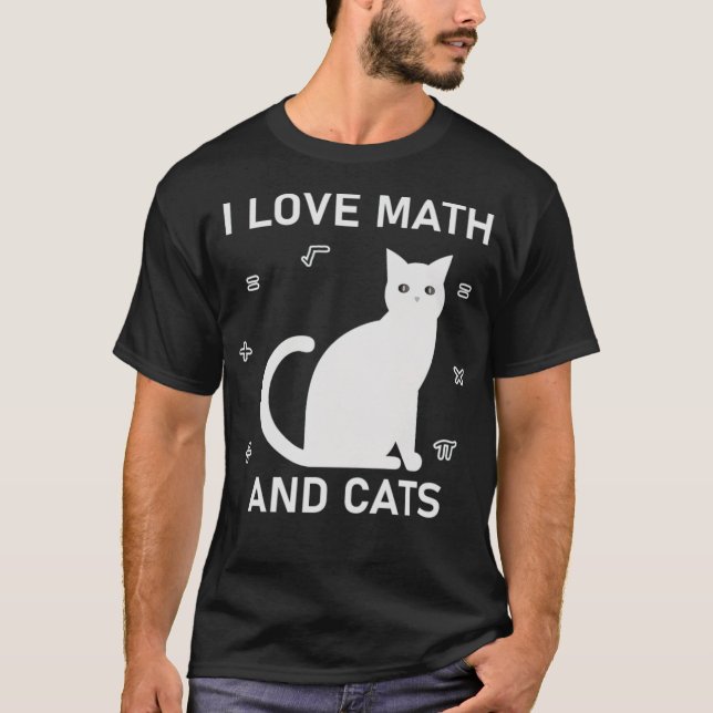 Camiseta I Love Math And Cats christmas  (Anverso)
