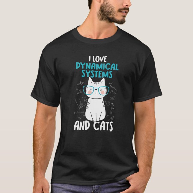 Camiseta I Love Math and Cats   Dynamical Systems (Anverso)