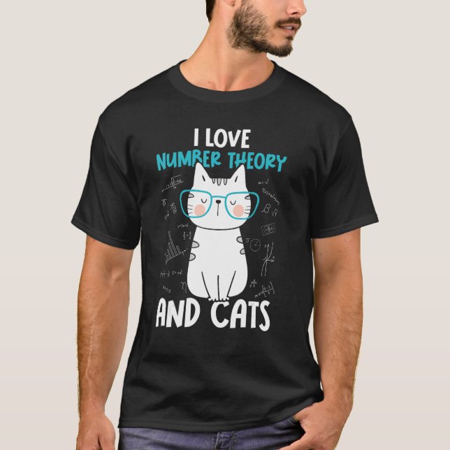 Camiseta I Love Math and Cats   Number Theory 1 (Anverso)