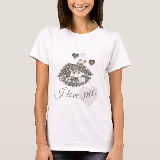 Camiseta I Love Me – Selbstliebe T-Shirt Grün (Anverso)