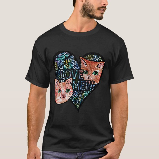 Camiseta I Love Mew orange cats (Anverso)