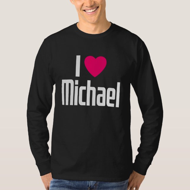 Camiseta I Love Michael Pink Heart I Heart Michael (Anverso)