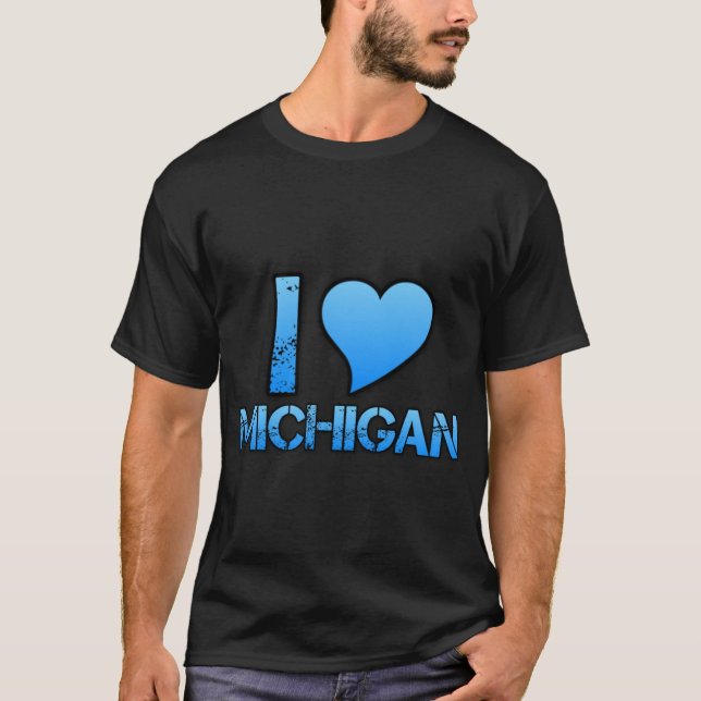 Camiseta I Love Michigan Skate Style (Anverso)