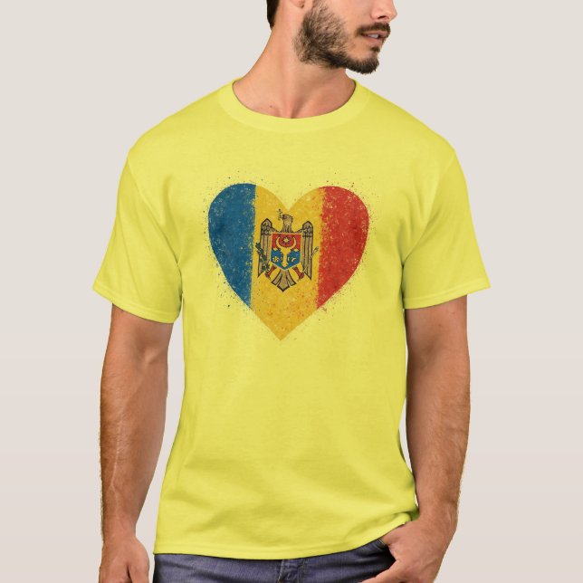 Camiseta I love Moldova – Iubesc Moldova  (Anverso)
