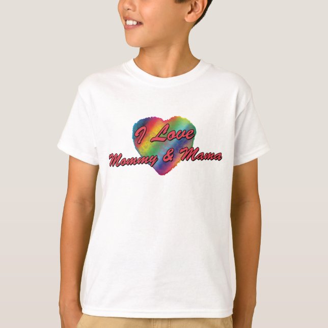 Camiseta I Love Mommy & Mama (Anverso)