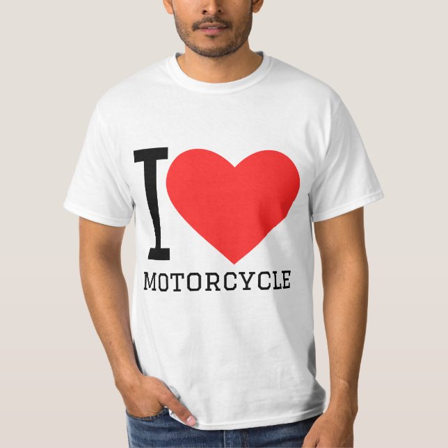Camiseta I love motorcycle  (Anverso)