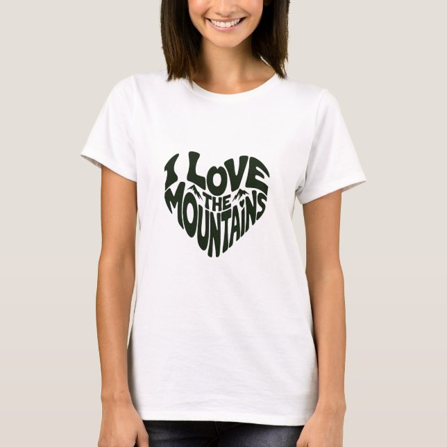 Camiseta I love mountains (Anverso)