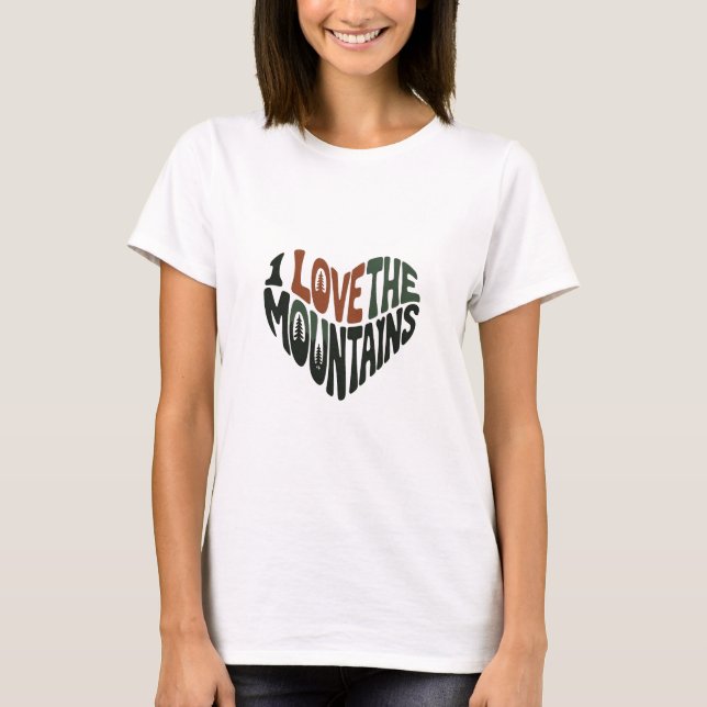Camiseta I love mountains (Anverso)