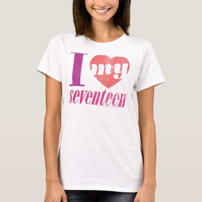 Camiseta I Love My 17 Pink (Anverso)