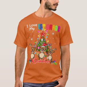Camiseta I Love My 1st Grade Reindeers Christmas Three Sant