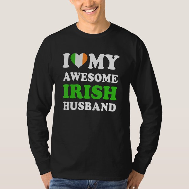 Camiseta I love My Awesome Irish Husband Funny (Anverso)