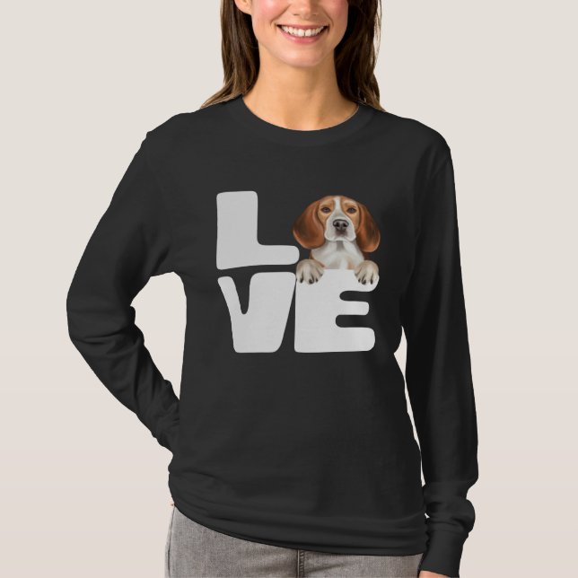 Camiseta I Love My Beagle Dog (Anverso)
