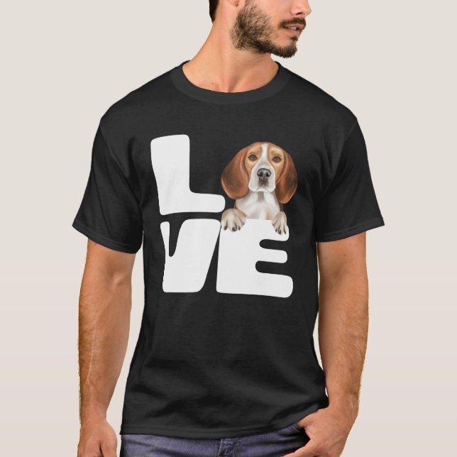 Camiseta I Love My Beagle Dog (Anverso)