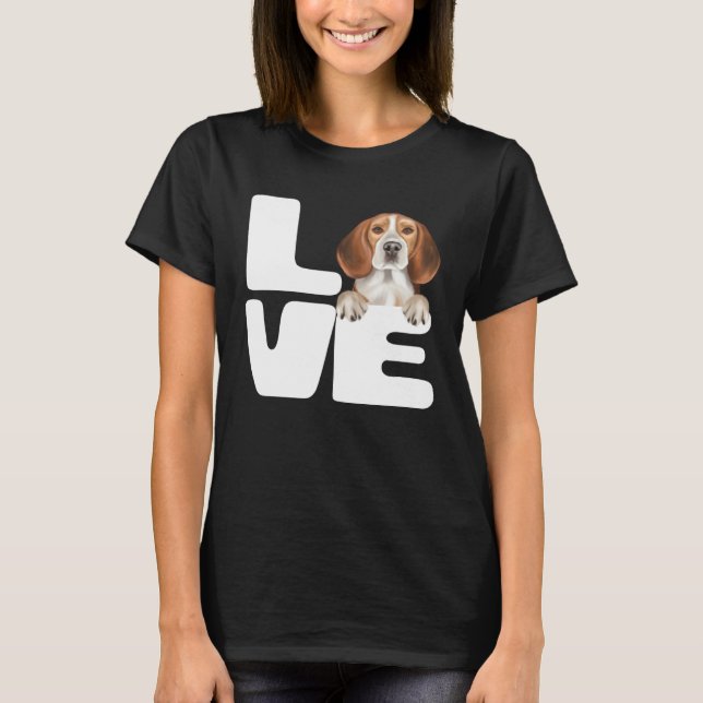 Camiseta I Love My Beagle Dog (Anverso)
