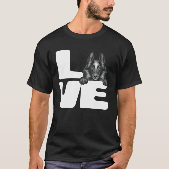 Camiseta I Love My Belgian Sheepdog Dog (Anverso)