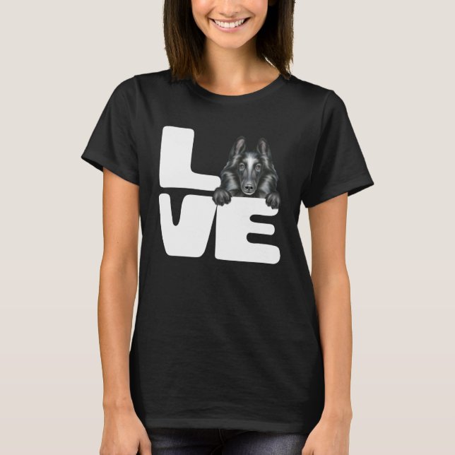 Camiseta I Love My Belgian Sheepdog Dog (Anverso)