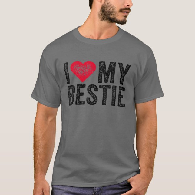 Camiseta I Love My Bestie Best Friend BFF Cute Matching Fri (Anverso)