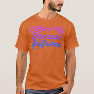 Camiseta I Love My Bisexual Girlfriend LGB Rainbow Equality
