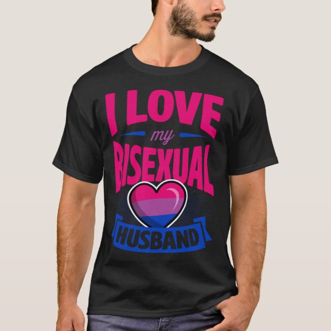 Camiseta I Love My Bisexual Husband Cute Bi Pride Anniversa (Anverso)