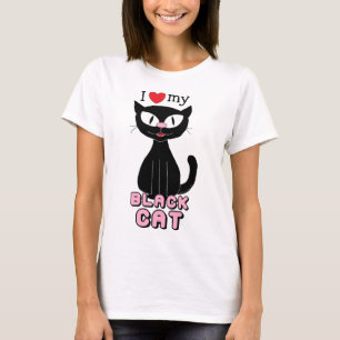 Camiseta I Love My Black Cat (Hilda the Kitten™)