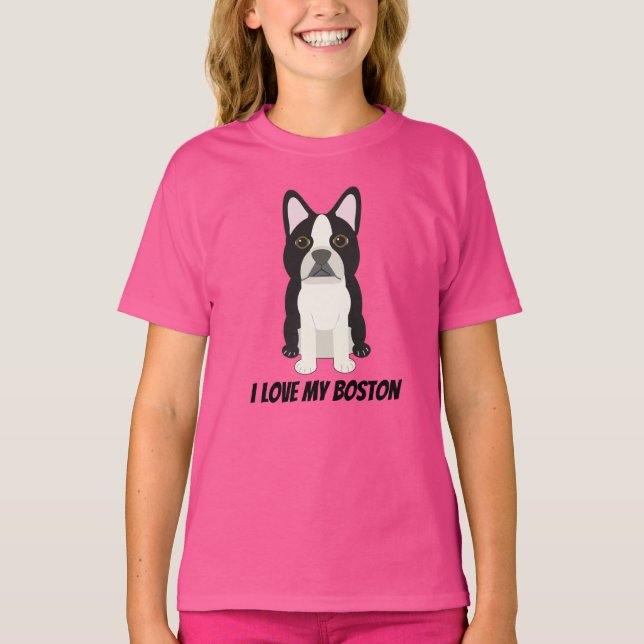 Camiseta I love my Boston Terrier (Anverso)