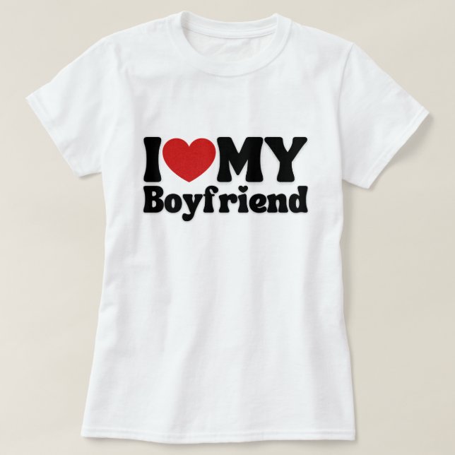 Camiseta I Love My Boyfriend (Diseño del anverso)