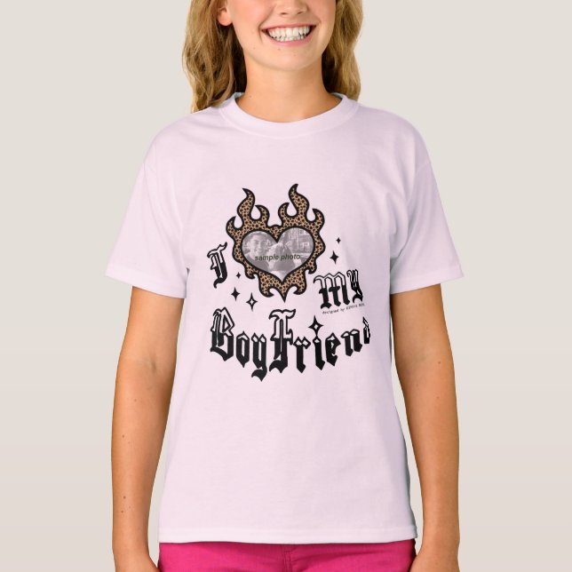 Camiseta I Love My Boyfriend - Cheetah - DingusDesign (Anverso)
