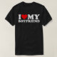 Camiseta I Love My Boyfriend  I Heart My Boyfriend  GF  (Diseño del anverso)