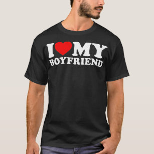 Camiseta I Love My Boyfriend  I Heart My Boyfriend  GF 