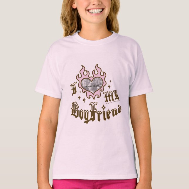 Camiseta I Love My Boyfriend - Red - DingusDesign - BbyTee (Anverso)