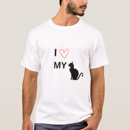 Camiseta I Love My Cat T-Shirt – Cute Cat Lover Gift 